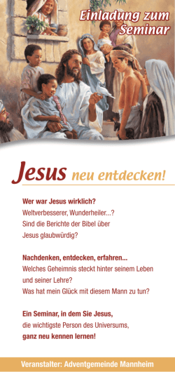 Jesus neu entdecken!
