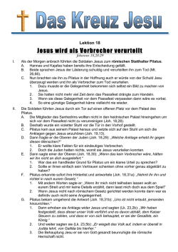 Jesus wird als Verbrecher verurteilt