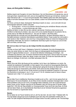Jesus, ein Kind gro&szlig;er Vorfahren &hellip;