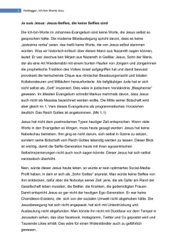 Heidegger, Ich-bin-Worte-Jesu
