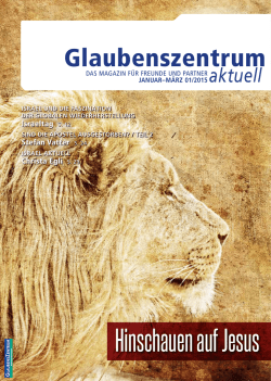 Hinschauen auf Jesus