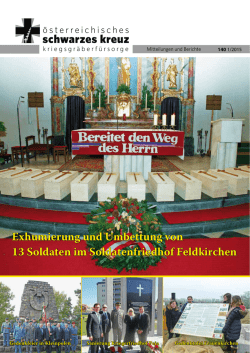 Exhumierung und Umbettung von 13 Soldaten im Soldatenfriedhof