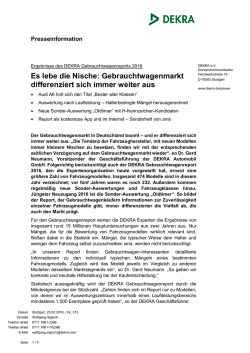 Es lebe die Nische: Gebrauchtwagenmarkt differenziert sich immer