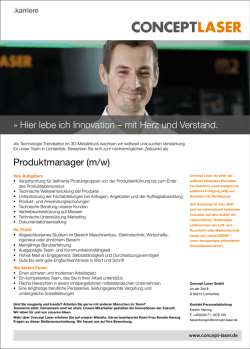 Hier lebe ich Innovation &ndash; mit Herz und Verstand. Produktmanager