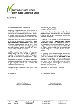 Erhebungsformular Anwalt - Verbraucherzentrale Südtirol