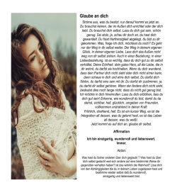 Glaube an dich