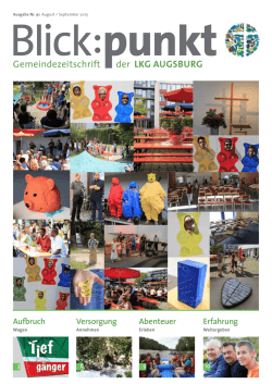 Gemeindezeitschrift der - Landeskirchliche Gemeinschaft Augsburg