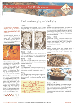 Die Geschichte zu KAMUT Khorasan