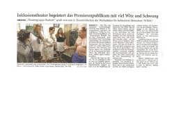 Inklusionstheater begeistert das Premierenpublikum mit viel Witz