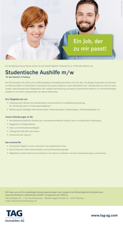 Ein Job, der zu mir passt!