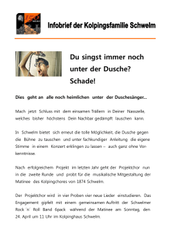 Du singst immer noch unter der Dusche? Schade!