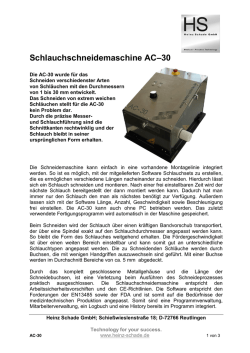 Schlauchschneidemaschine AC&ndash;30 - heinz