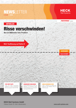 Risse verschwinden!