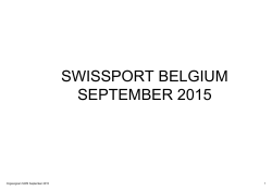 SWISSPORT BELGIUM SEPTEMBER 2015