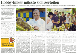 Hobby Imker m&uuml;sste sich zerteilen