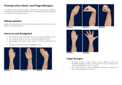 Postoperative Hand- und Fingerübungen