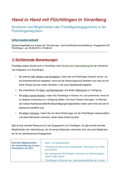 Hand in Hand mit Fl&uuml;chtlingen in Vorarlberg - Okay-line