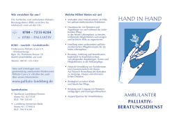 HAND IN HAND - Palliativ Care eV