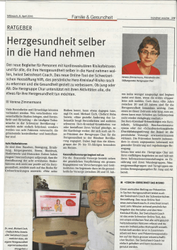 Herzgesundheit selber in die Hand nehmen