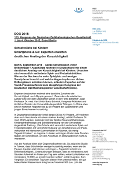 DOG 2015: Smartphone & Co: Experten erwarten deutlichen Anstieg
