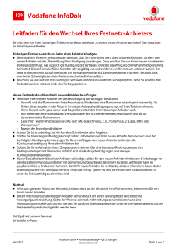 InfoDok 109 Leitfaden f&uuml;r den Wechsel Ihres Festnetz