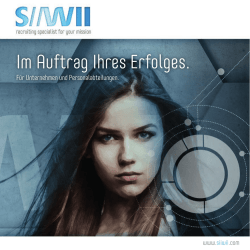 Im Auftrag Ihres Erfolges.