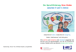 Die Sprachf&ouml;rderung ihres Kindes zwischen 0 und 6 Jahren