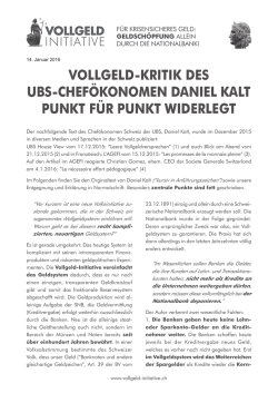 In unserer Entgegnung widerlegen wir die Kritik von Daniel Kalt