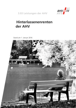 Hinterlassenenrenten der AHV