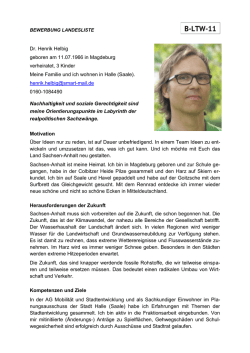 Dr. Henrik Helbig geboren am 11.07.1966 in Magdeburg verheiratet