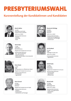 17 Kandidatinnen und Kandidaten - Christuskirche