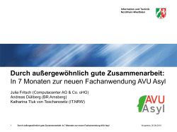Durch au&szlig;ergew&ouml;hnlich gute Zusammenarbeit: In 7 Monaten zur