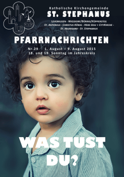 WAS TUST DU? - St. Stephanus Leverkusen