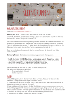Kleingruppen - Netzwerk 43