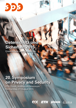 Vollständige Ausschreibung 20. Symposium on Privacy and Security