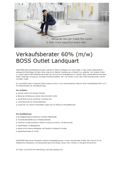 Verkaufsberater/in 60%, Hugo Boss