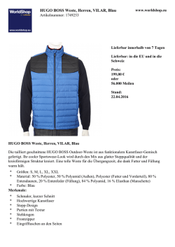 HUGO BOSS Weste, Herren, VILAR, Blau