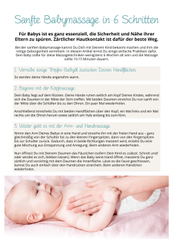sanfte babymassage anleitung