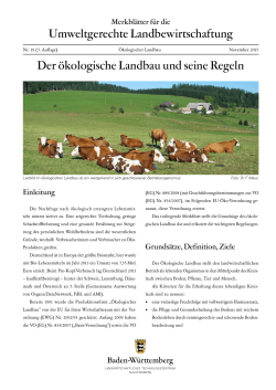 Merkblatt: Der ökologische Landbau und seine Regeln