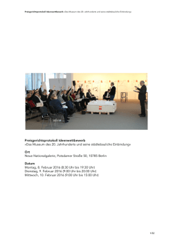 Ideenwettbewerb Museum des 20. Jahrhunderts