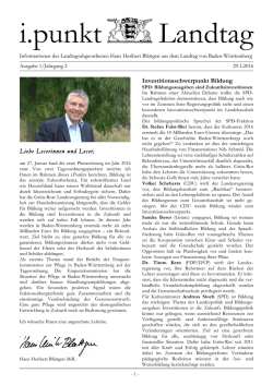 i.Punkt 1/2016 - Hans Heribert Bl&auml;ttgen MdL