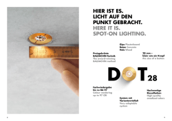 HIER IST ES. LICHT AUF DEN PUNKT GEBRACHT. HERE IT IS