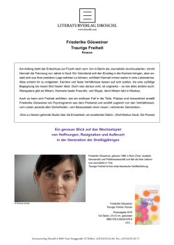 G&ouml;sweiner, Freiheit - Literaturverlag Droschl