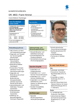 DR. MED. Frank Himmel - Sana Kliniken Ostholstein