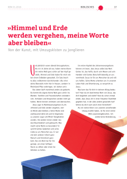 Himmel und Erde werden vergehen, aber meine - CVJM