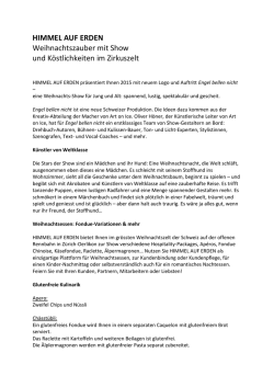 HIMMEL AUF ERDEN Weihnachtszauber mit Show und