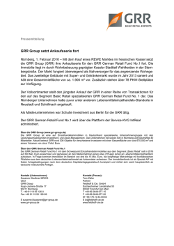 GRR Group setzt Ankaufsserie fort