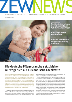 Die deutsche Pflegebranche setzt bisher nur zögerlich auf