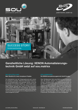 Ganzheitliche Lösung: XENON Automatisierungstechnik GmbH setzt