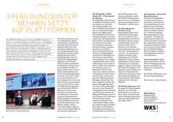 EIN BILDUNGSUNTER- NEHMEN SETZT AUF PLATTFORMEN